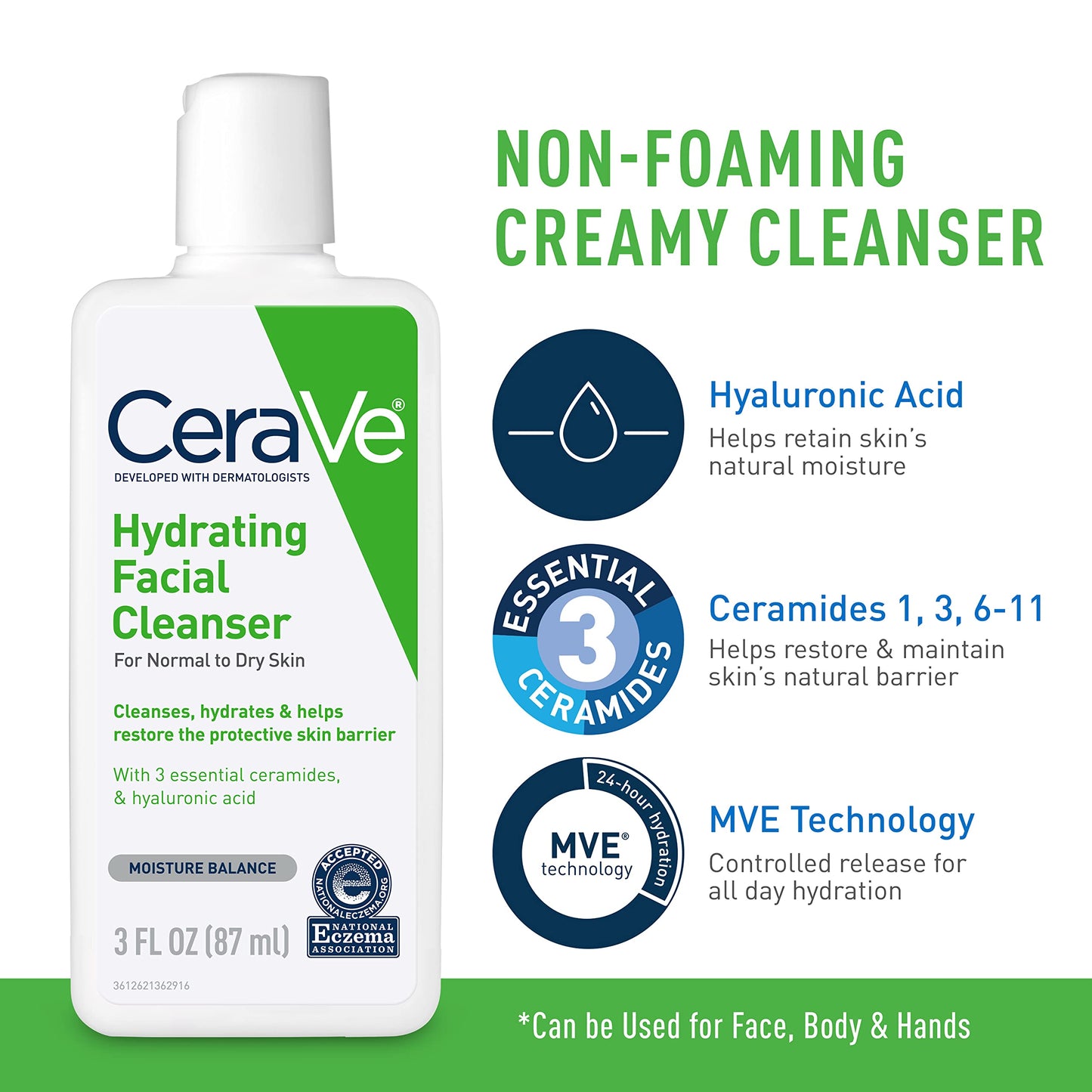 CeraVe Skin Care Set, Face Wash + AM & PM Face Moisturizer, Travel Size
