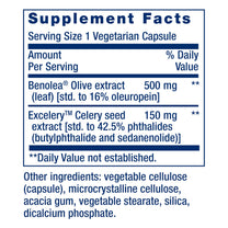 Life Extension Advanced Olive Leaf Vascular Support, Olive Extract, Celery Extract, oleuropein, Cardiovascular Health, Vegetarian, Gluten-Free, Non-GMO, 60 Capsules