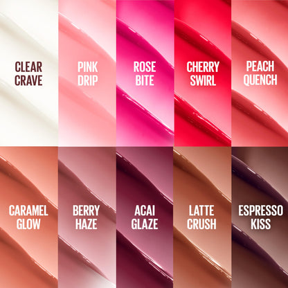 MAYBELLINE Lifter Glaze Oil Balm with Hyaluronic Acid and Hydrating Oil Blend, Lip Balm with 24HRs of Smooth, Moisturizing Shine, Acai Glaze (Sheer Black Cherry)