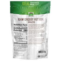 NOW Foods, Raw Energy Nut Mix, Unsalted Mix of Raisins, Walnuts, Peacans, Almonds, Pumpkin Seeds and Cashews, Great-Tasting, Source of Iron, 16-Ounce (Packaging May Vary)