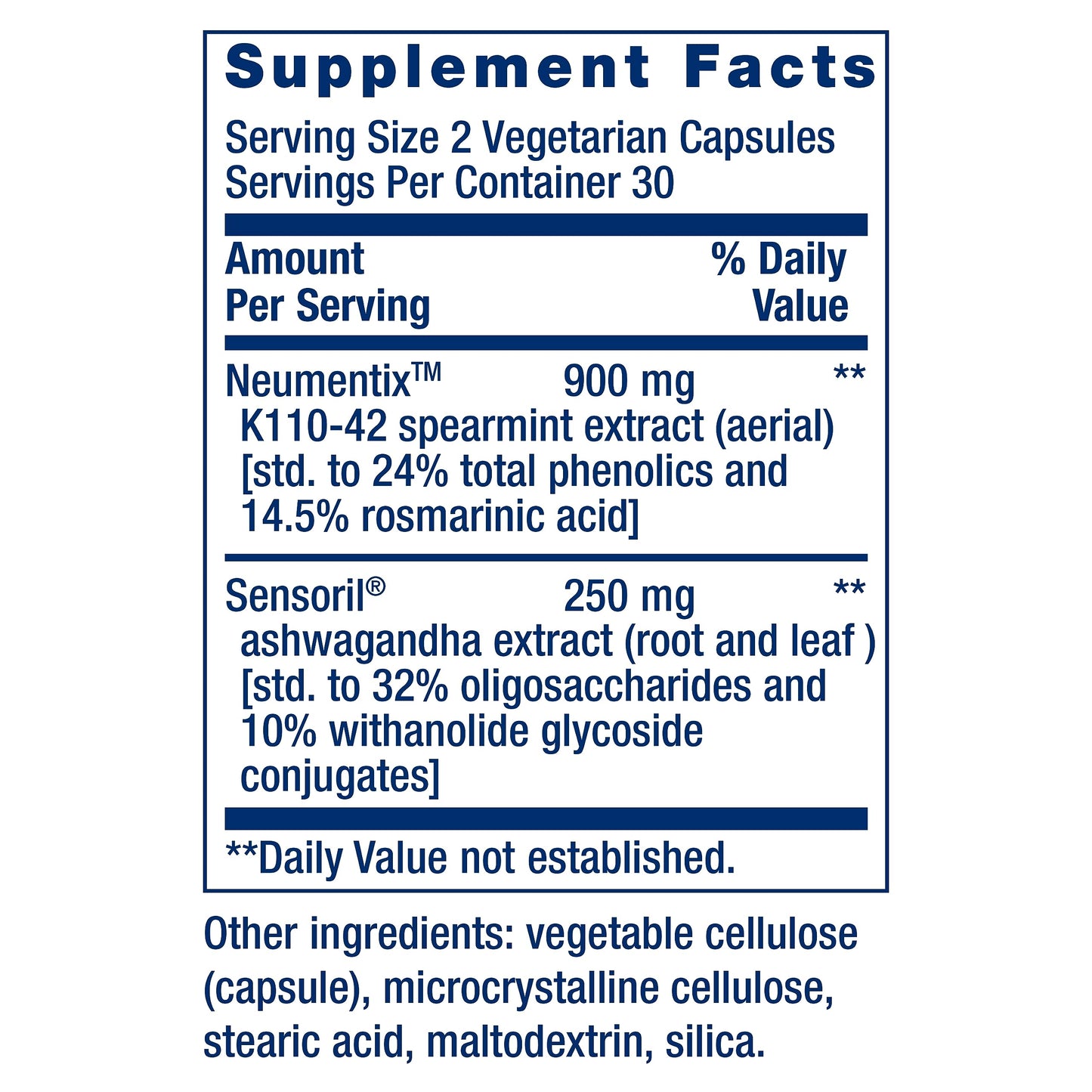 Life Extension Ashwagandha Plus Calm and Focus, 60 Vegetarian Capsules