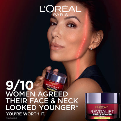 L'Oreal Paris Revitalift Triple Power Face and Neck Moisturizer, Anti Aging Face Cream with Broad Spectrum SPF 30, Pro-Retinol, Hyaluronic Acid and Vitamin C, 1 Kit