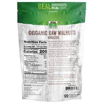 NOW Foods, Certified Organic Walnuts, Raw and Unsalted, Halves and Pieces, Good Source of Protein and Healthy Fatty Acids, Certified Non-GMO, 12-Ounce (Packaging May Vary)