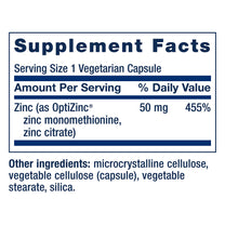 Life Extension Zinc Caps, zinc 50 mg, zinc Citrate, Support The Body's Immune defenses, Ultra-absorbable, Vegetarian, Non-GMO, Gluten-Free, 90 Vegetarian Capsules