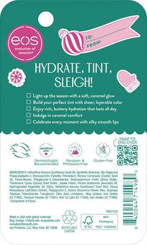 eos Holiday Tinted Super Balm, Salted Caramel, 24-Hour Moisture, Lip Tint, Limited Edition Lip Care, Stocking Stuffers, 0.35 fl oz
