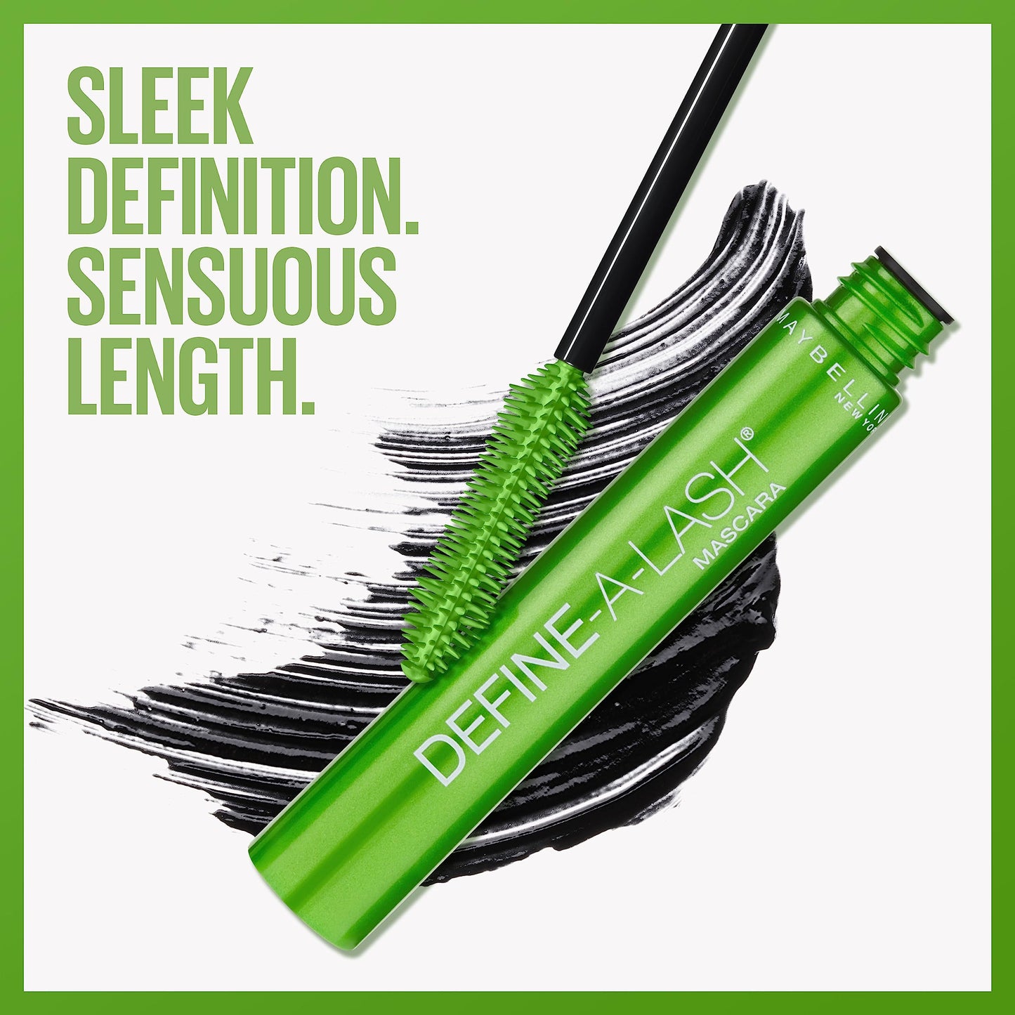 Maybelline Lengthening Mascara, Very Black | Define-A-Lash | Washable Formula | Longer-looking Lashes | Pack of 2
