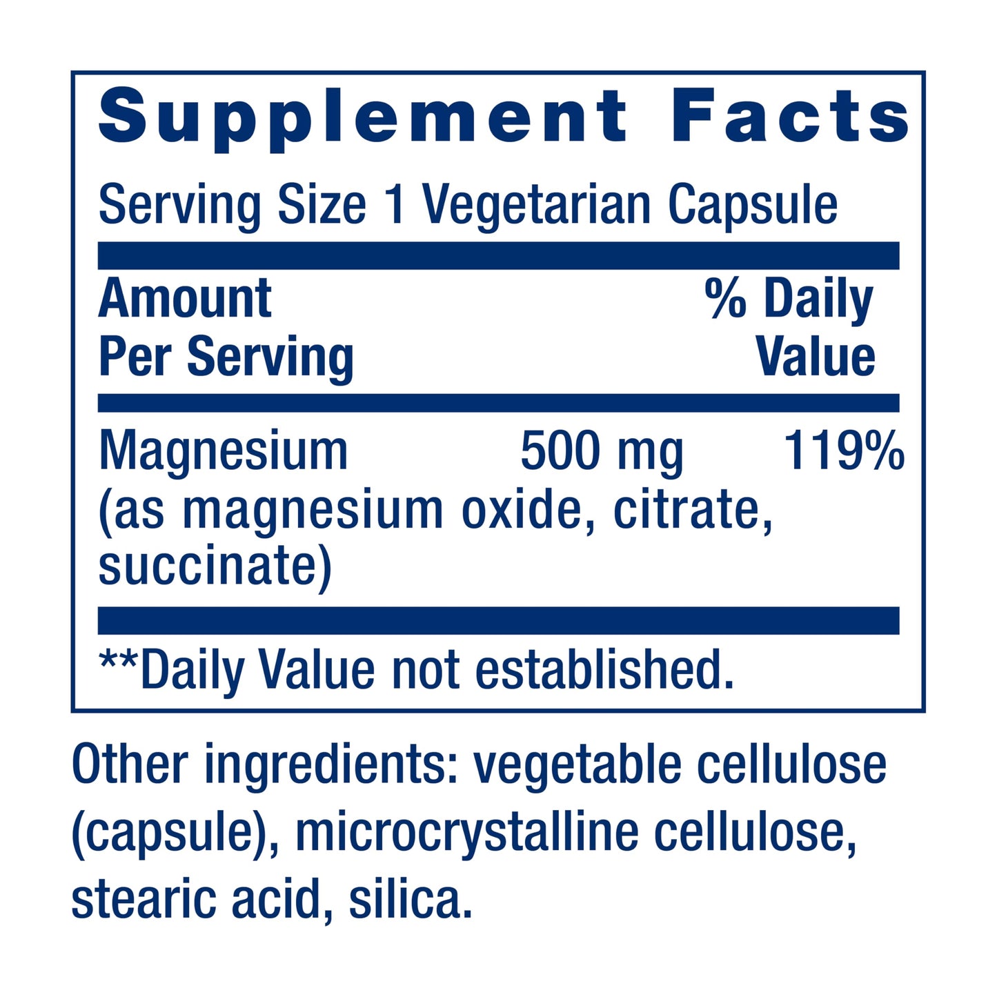 Life Extension Magnesium Caps, 500 mg, Magnesium Oxide, Citrate, and Succinate, Heart Health, Healthy Bones, Metabolism Support, 100 Vegetarian Capsules