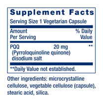 Life Extension PQQ, pyrroloquinoline Quinone, 20 mg, Promotes The Growth of New Mitochondria, Gluten-Free, Non-GMO, Vegetarian, 1 Daily, 30 Capsules