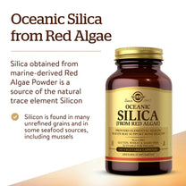Solgar Oceanic Silica from Red Algae 25 mg, 100 Vegetable Capsules