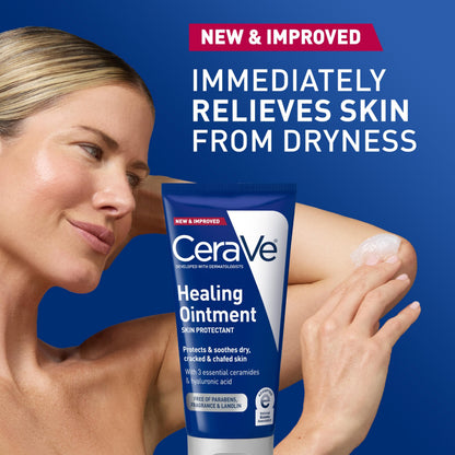 CeraVe Healing Ointment, Hyaluronic Acid Skin Protectant for Dry Skin, 3oz