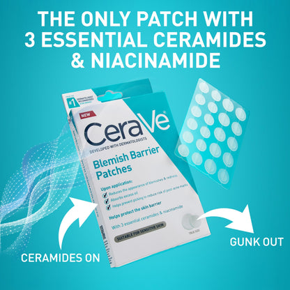 CeraVe Hydrocolloid Pimple Patches with Niacinamide, Ultra-Thin, 22ct