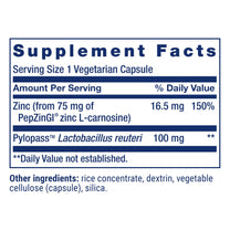 Life Extension Gastro-Ease™, zinc L-carnosine, Pylopass™ Lactobacillus reuteri probiotics, Digestion Supplement, Gut Health, Stomach Comfort, Gluten-Free, Non-GMO, Vegetarian, 60 Capsules