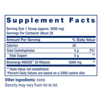 Life Extension D-Ribose Powder, 150 Grams