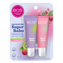 eos 24H Moisture Super Balm- Raspberry Kiwi & Strawberry, 0.35 fl oz 2-Pack