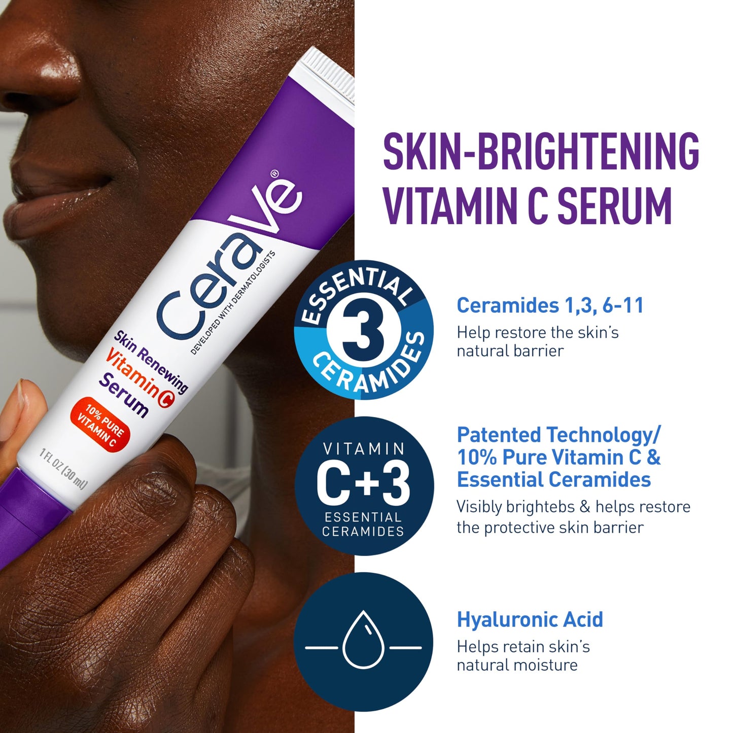CeraVe Vitamin C Serum and Night Cream Skin Care Set, Travel Essentials