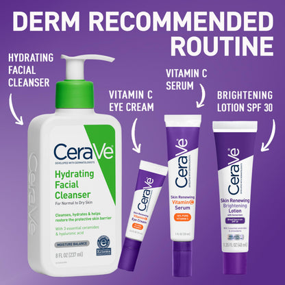 CeraVe Brightening Facial Moisturizer SPF 30 with Niacinamide, 1.35 oz