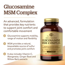 Solgar Glucosamine MSM Complex, 120 Tablets - Promotes Healthy Joints