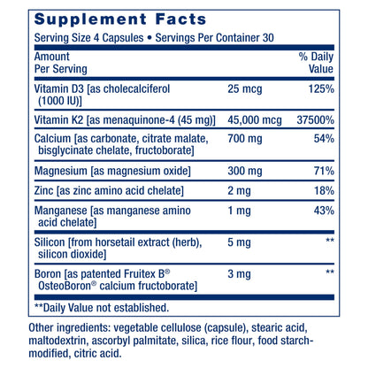 Life Extension Bone Restore Elite with Super Potent K2, 120 Capsules
