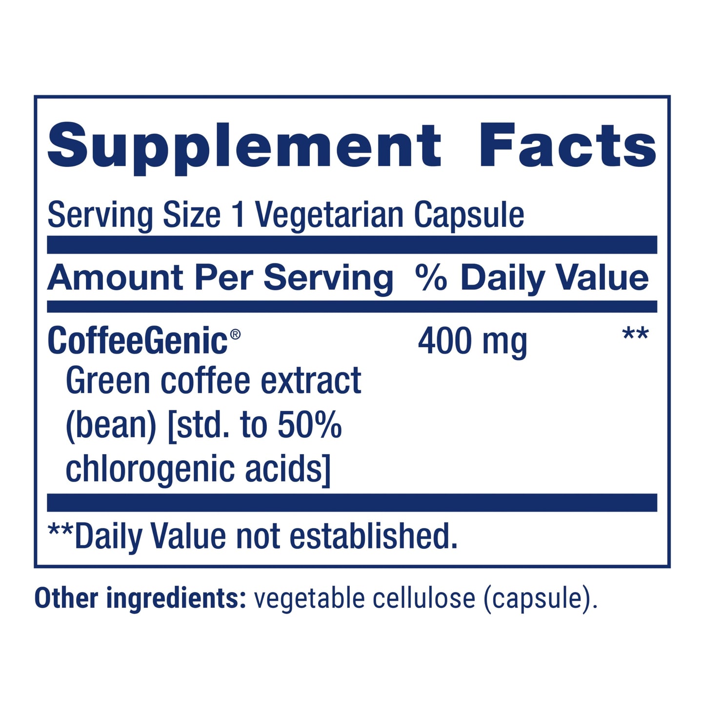 Life Extension CoffeeGenic® Green Coffee Extract, 400 mg, standardized for 50% chlorogenic Acid, After-Meal Metabolism Support, Gluten Free, Non-GMO, Vegetarian, 90 Capsules