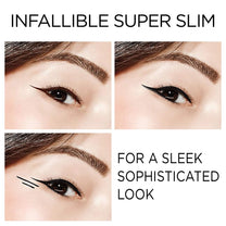L'Oreal Paris Makeup Infallible Super Slim Long-Lasting Liquid Eyeliner, Ultra-Fine Felt Tip, Quick Drying Formula, Glides on Smoothly, Black, Pack of 1