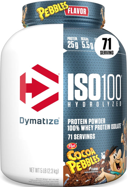 Dymatize ISO100 Protein Powder, 100% Whey Isolate, Cocoa Pebbles