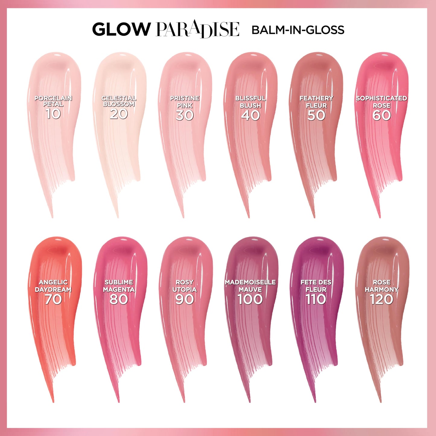 L'Oreal Paris Glow Paradise Hydrating Tinted Lip Balm-in-Gloss with Pomegranate Extract & Hyaluronic Acid, Ultra-Gentle, Non-Sticky Formula, Pristine Pink, 0.23 Fl Oz