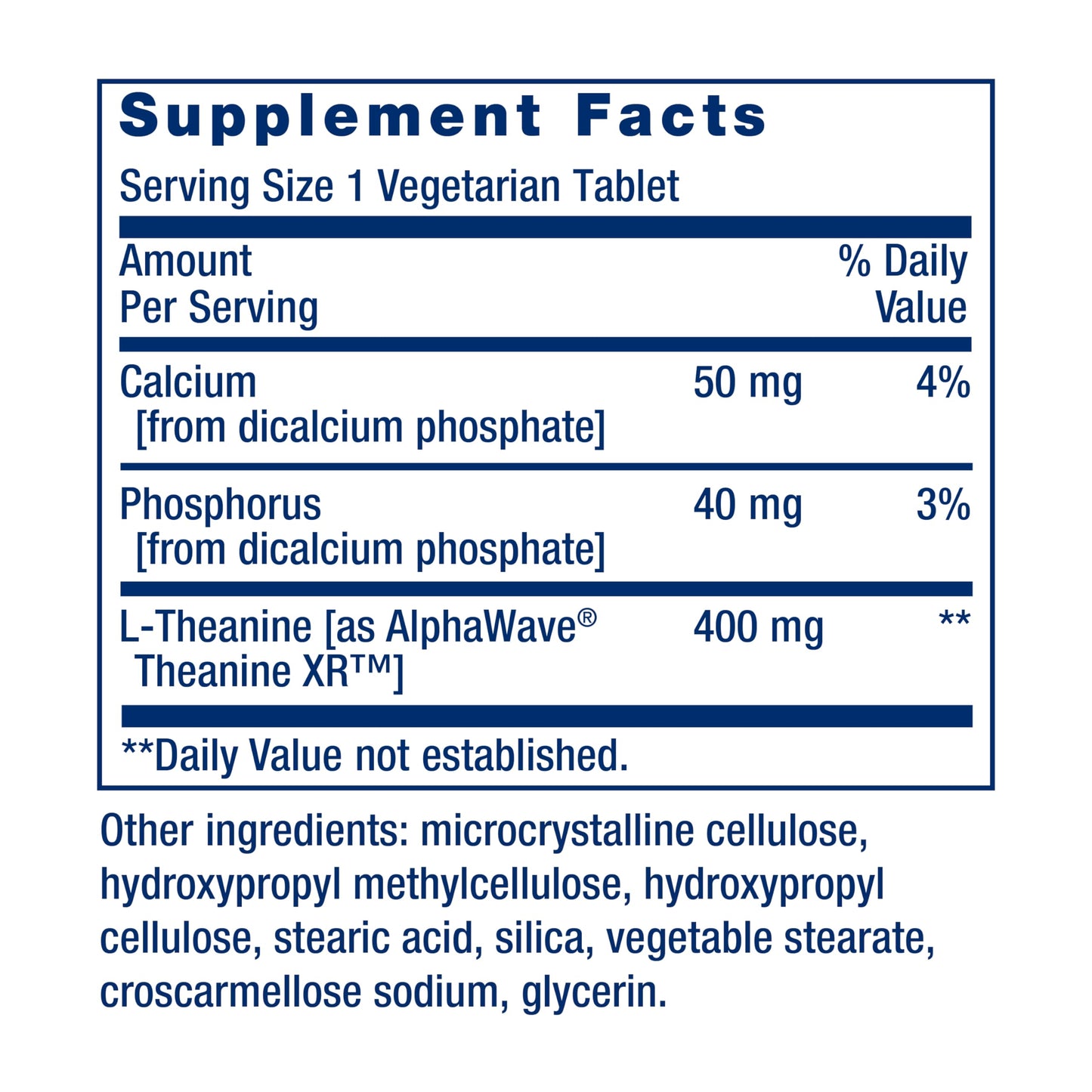 Life Extension Theanine XR™ Stress Relief – L-Theanine – Promotes a Calm Response to Daytime Stress – Non-GMO, Gluten-Free, Vegetarian – 30 Tablets