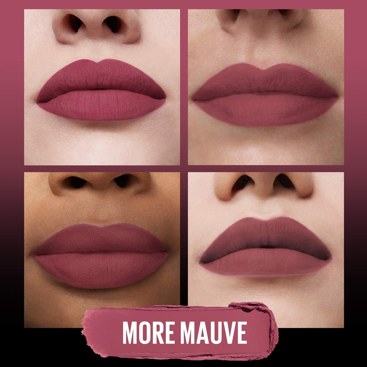 MAYBELLINE Color Sensational Ultimatte Matte Lipstick, Non-Drying, Intense Color Pigment, More Mauve, Purple Mauve Pink, 1 Count
