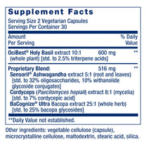 Life Extension Adrenal Energy Formula, Help inhibit the Effects of Stress, holy Basil, cordyceps, bacopa and ashwagandha, Gluten Free, Non-GMO, Vegetarian, 60 Capsules