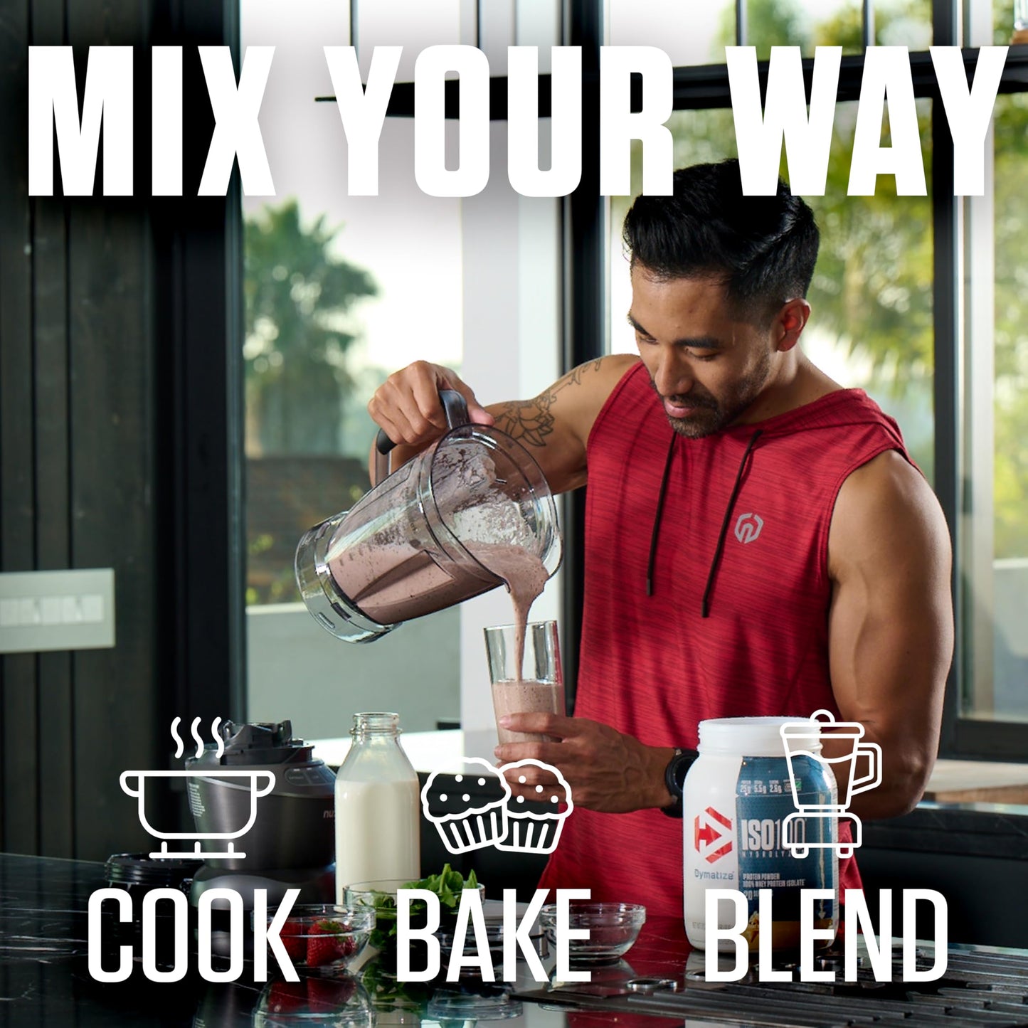 Dymatize ISO100 Protein Powder +Energy, 100% Whey Isolate, Cappuccino