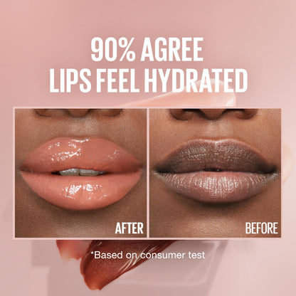 Maybelline Lifter Gloss, Hydrating Lip Gloss with Hyaluronic Acid, High Shine for Plumper Looking Lips, Amber, Cream Neutral, 0.18 Ounce