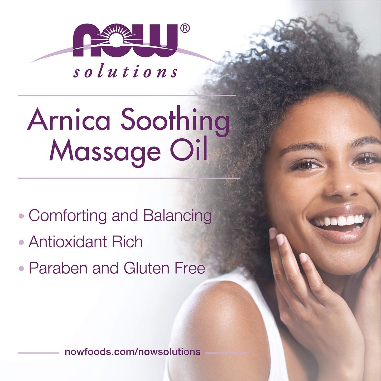 NOW Solutions, Arnica Soothing Massage Oil, Comforting Antioxidant Blend, 8-Ounce