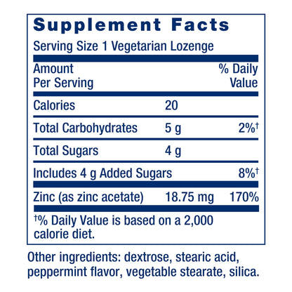 Life Extension Enhanced Zinc Lozenges, zinc Acetate, Optimal Immune Support, Strong Immune Response, Ionic zinc, Non-GMO, Gluten-Free, Vegetarian, 30 lozenges