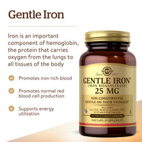 Solgar Gentle Iron 25mg, 90 Vegetable Capsules - Gentle on Stomach