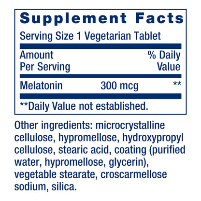 Life Extension Melatonin 6 Hour Timed Release, 300 mcg, Extended-Release Formula for Gentle Sleep Support, Healthy circadian Rhythms, Cellular Defense, Gluten-Free, Non-GMO, Vegetarian, 100 Tablets
