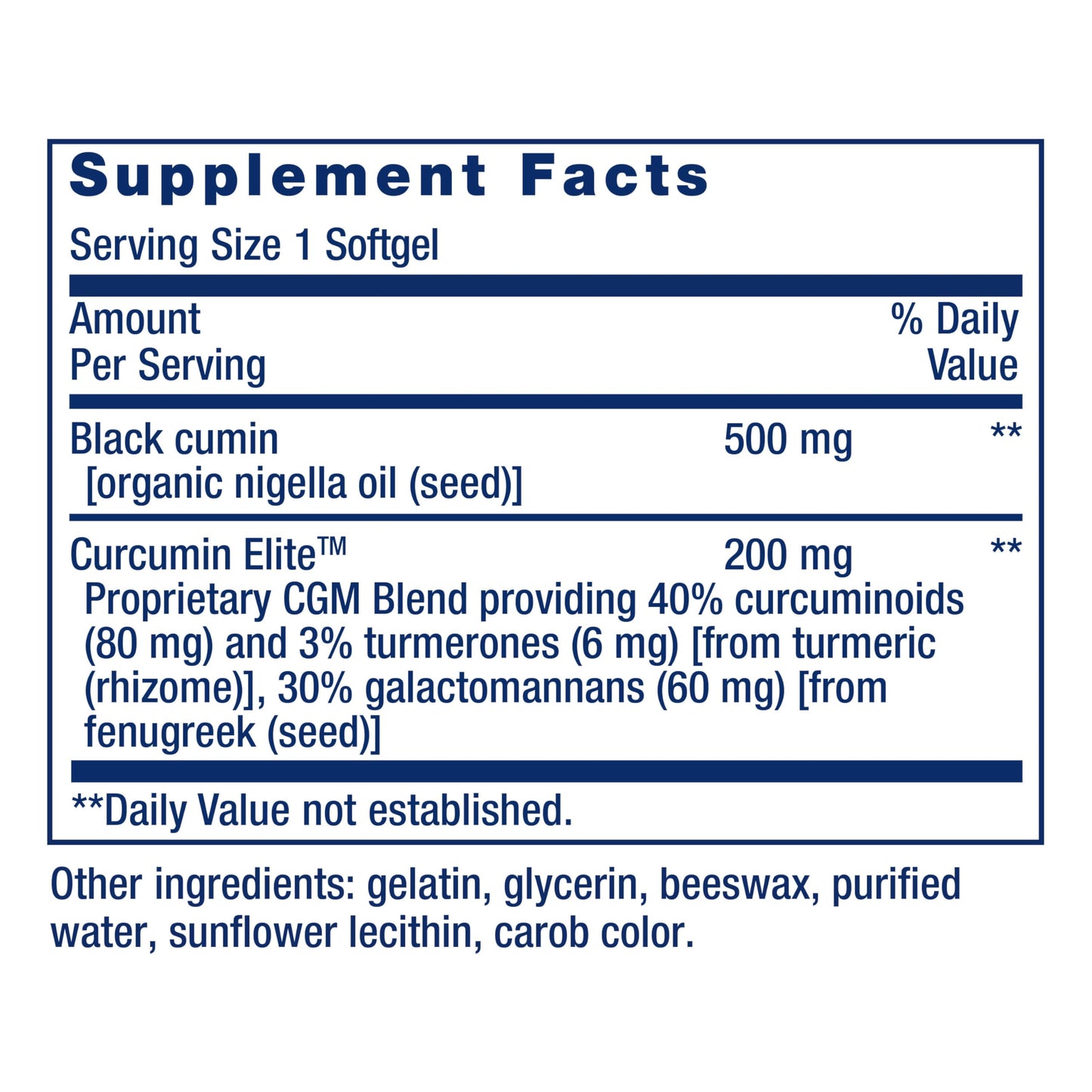 Life Extension Black Cumin Seed Oil and Curcumin Elite, Black Cumin, Turmeric Extract, Immune Health Support, high bioavailability, Whole-Body Health, Gluten Free, Non-GMO, 60 softgels