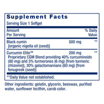 Life Extension Black Cumin Seed Oil and Curcumin Elite, Black Cumin, Turmeric Extract, Immune Health Support, high bioavailability, Whole-Body Health, Gluten Free, Non-GMO, 60 softgels