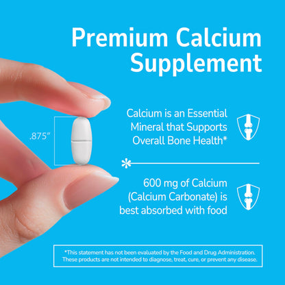 21st Century Calcium 600mg Tablets, Bone Strength Support, 400 Count