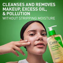 CeraVe Hydrating Foaming Oil Facial Cleanser with Hyaluronic Acid, 8oz