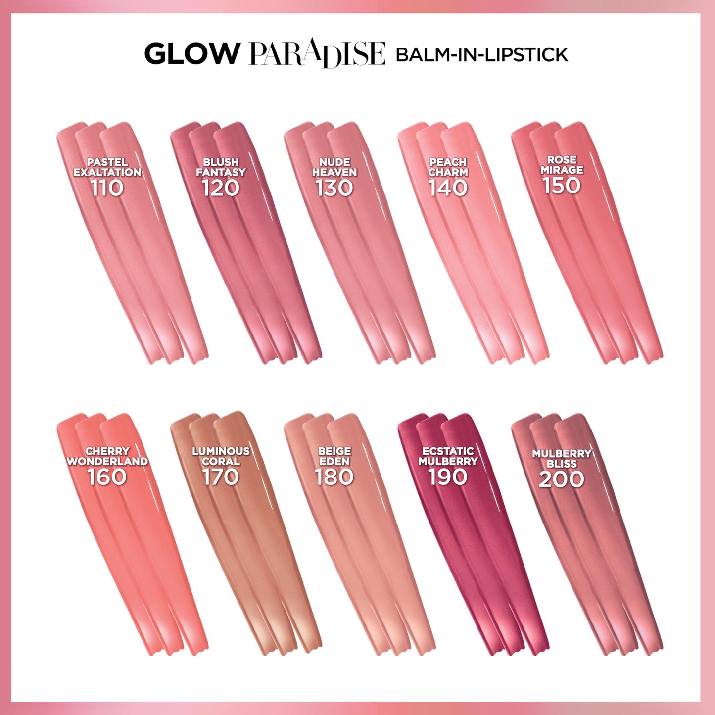 L'Oreal Paris Glow Paradise Hydrating Balm-in-Lipstick with Pomegranate Extract, Beige Eden, 0.1 Oz