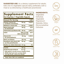 Solgar B-Complex "50" - 100 Vegetable Capsules - Energy Metabolism, Cardiovascular & Nervous System Support - Non-GMO, Vegan, Gluten Free - 100 Servings