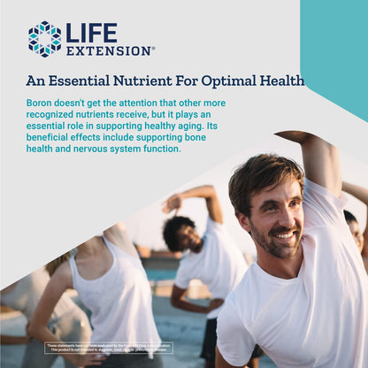 Life Extension Boron 3 mg, Vitamin B2, Supports Healthy Bones, Optimal Bone Metabolism, Immune Function, Nervous System Health, Gluten Free, Non-GMO, Vegetarian, 100 Capsules (Pack of 2)