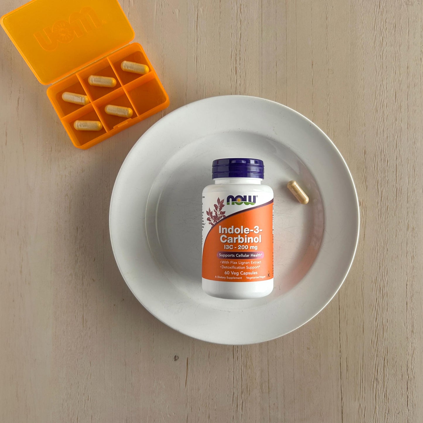 NOW Foods Supplements, Indole-3-Carbinol 200 mg with Flax Lignan Extract, 60 Veg Capsules