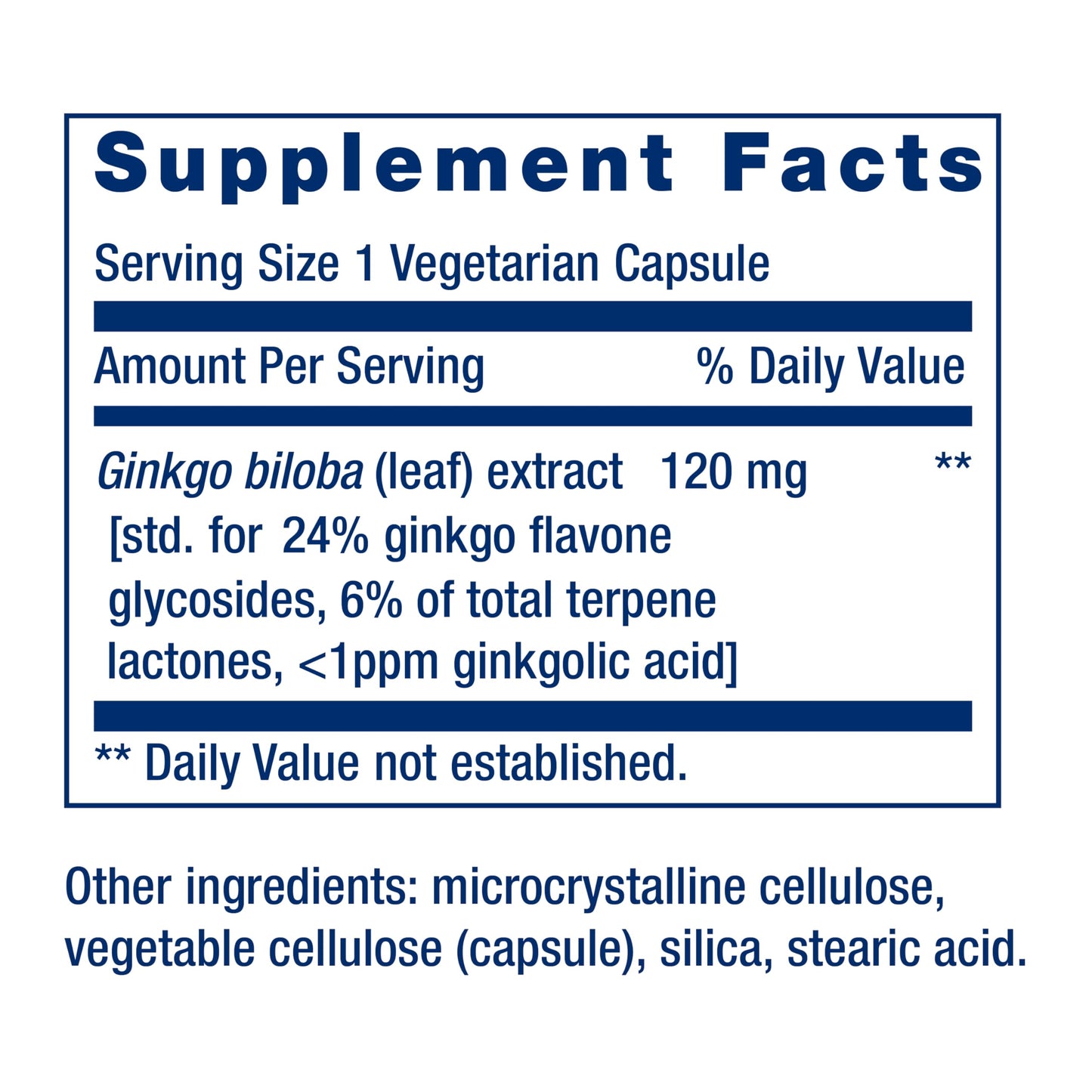 Life Extension Ginkgo Biloba Certified Extract, 120 mg, 365 Capsules