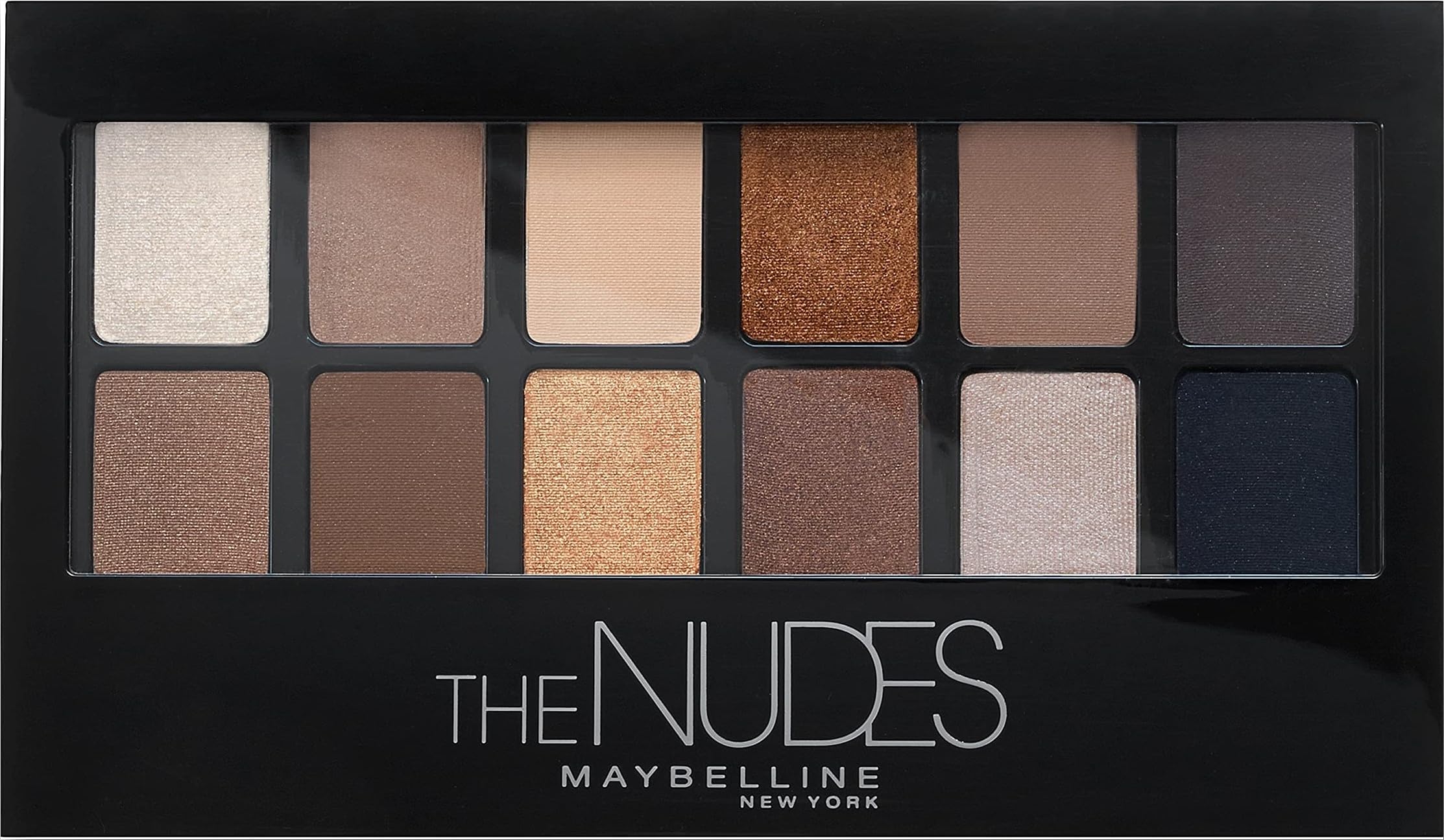 Maybelline The Nudes Eyeshadow Palette Makeup, 12 Pigmented Matte & Shimmer Shades, Blendable Powder, 1 Count