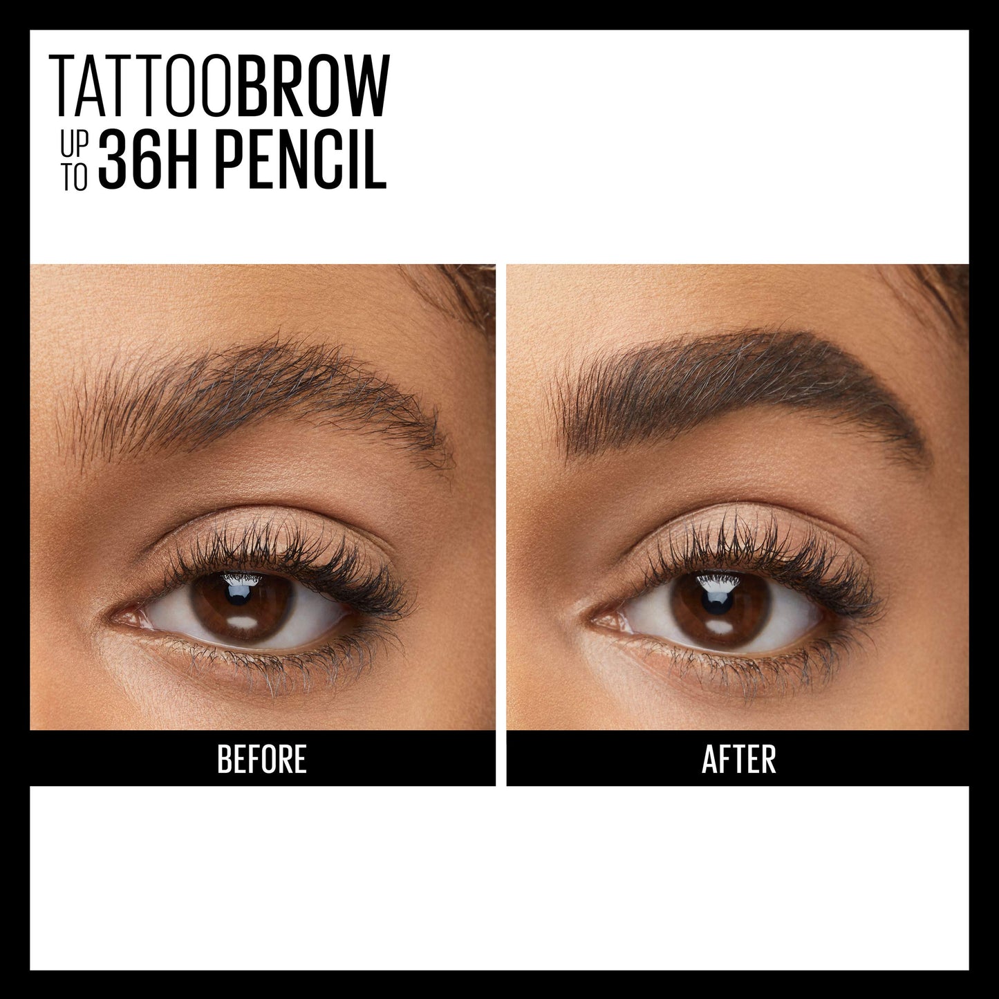 Maybelline TattooStudio Waterproof Eyebrow Pencil, Sharpenable, Longwear, Long Lasting, Pigmented Eyebrow Pencil for Defined Brows, Deep Brown, 1 Count