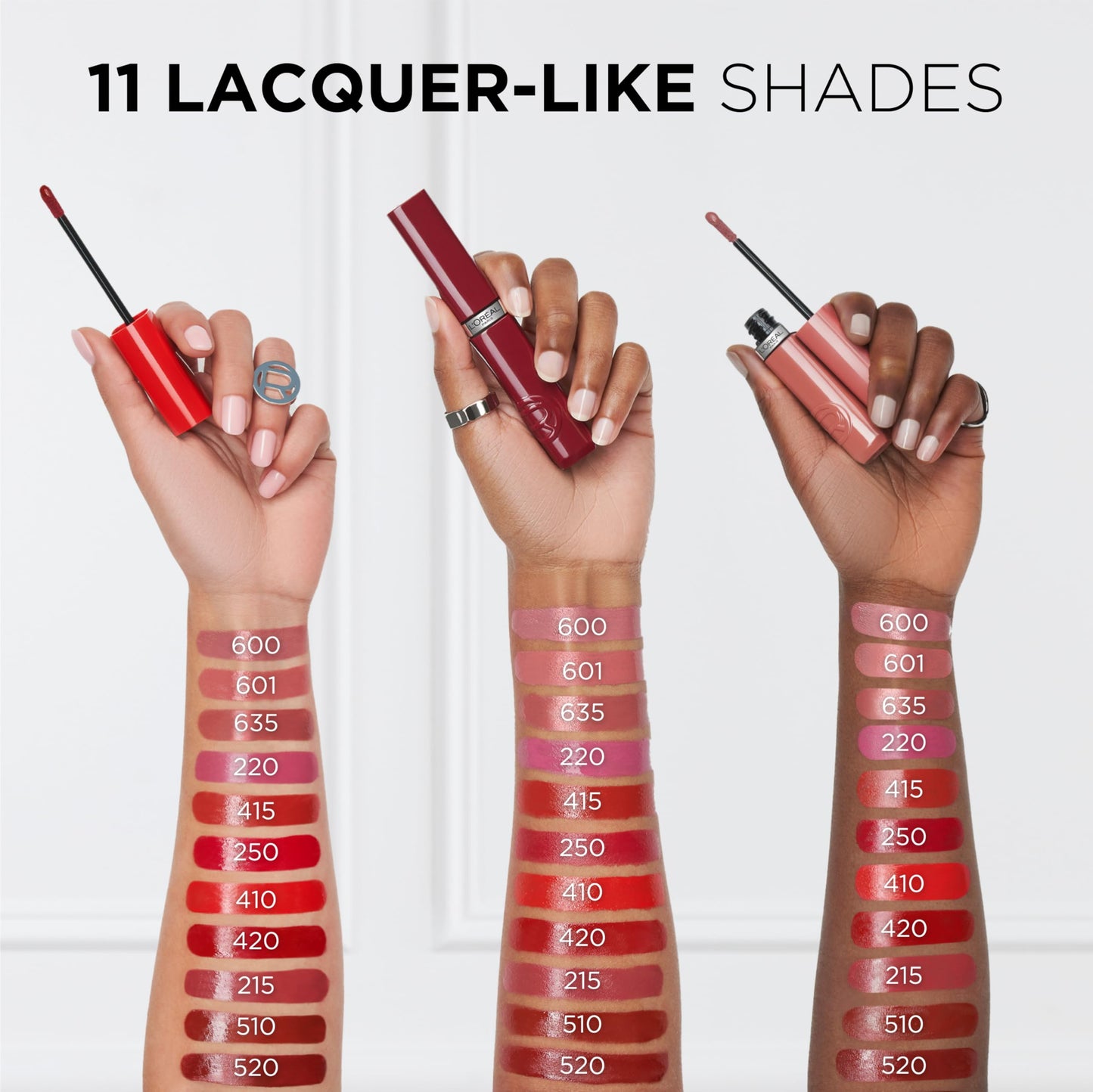 L'Oreal Paris Infallible Lacque Resistance Liquid Lipstick, 16HR Long Lasting Lip Makeup with Lacquer-Like Shine and Zero Transfer, 215, Drunk In Rose