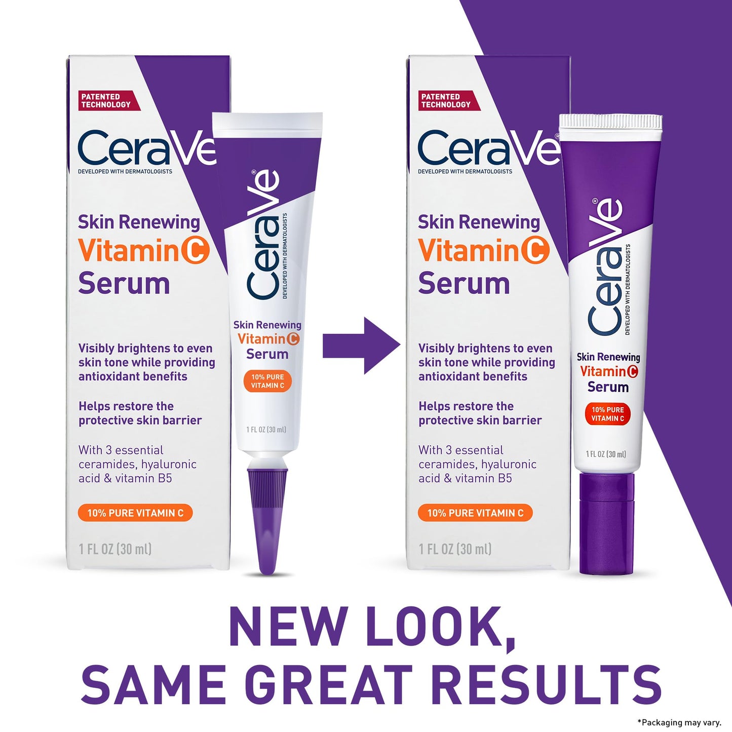 CeraVe Skin Brightening Vitamin C Serum for Face with Hyaluronic Acid, 1oz