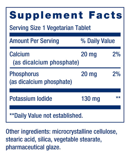 Life Extension Potassium Iodide 130mg 14 Tablets