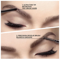L'Oreal Paris Makeup Brow Stylist Definer Waterproof Eyebrow Pencil, Ultra-Fine Mechanical & Retractable Brow Pencil, Draws Tiny Brow Hairs & Fills in Sparse Areas & Gaps, Dark Brunette, 0.003 oz.